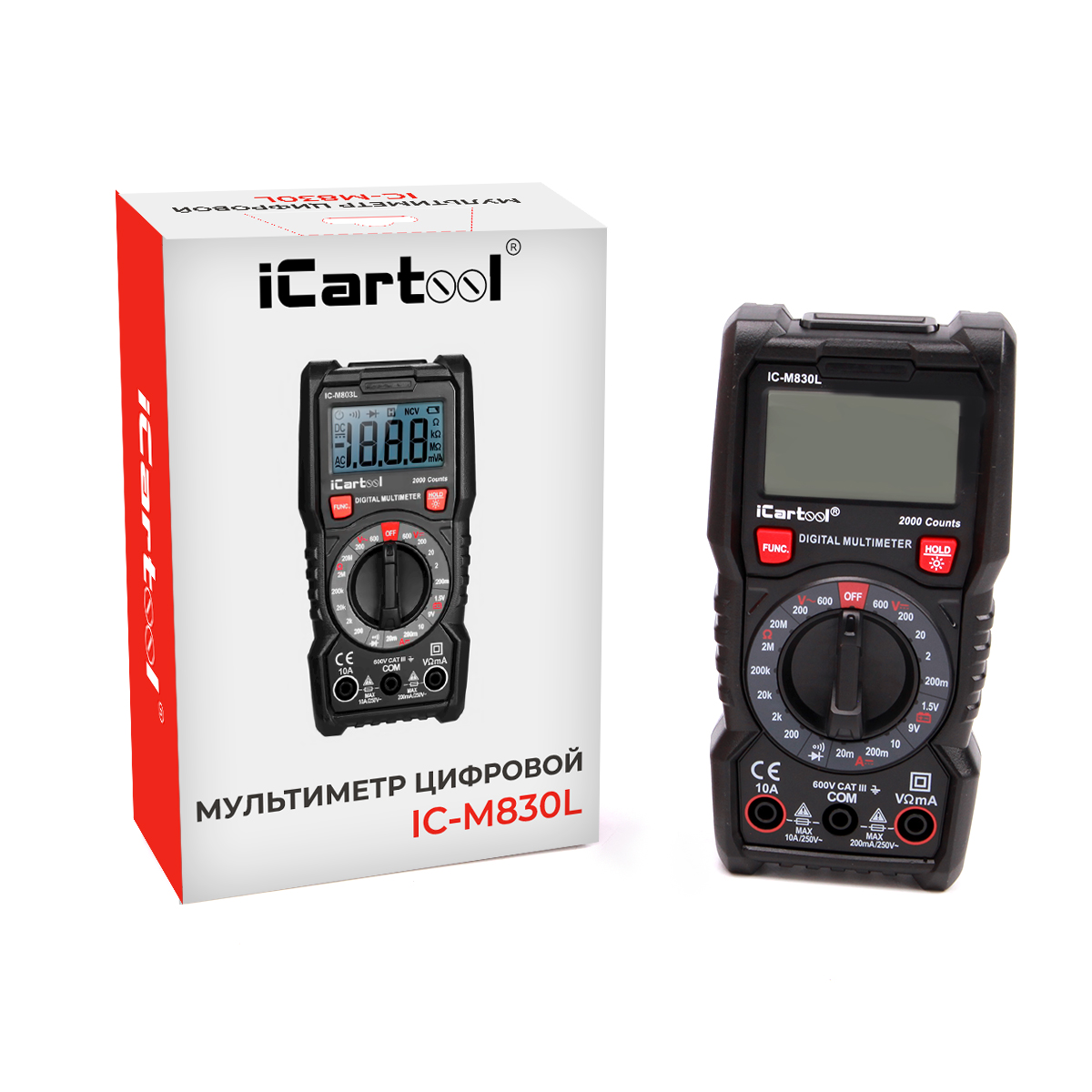 Мультиметр цифровой ICARTOOL IC-M830L