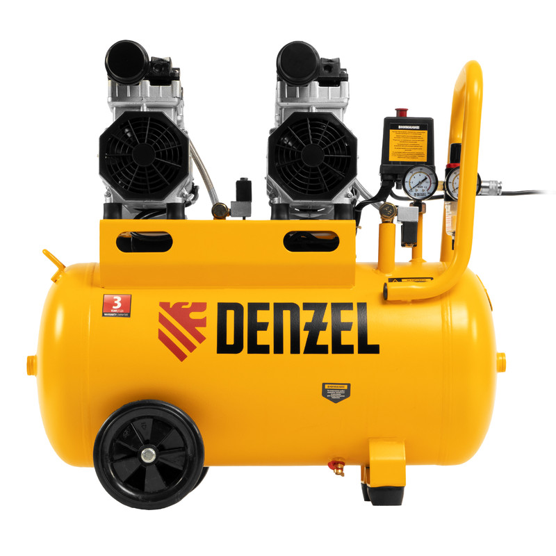 Компрессор поршневой DLS 1500/50, коаксиальный, безмаслянный DENZEL 58027