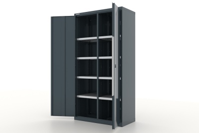 Шкаф металлический для инструмента двухсекционный, "Premium", темно-серый FERRUM 13.2081-7016