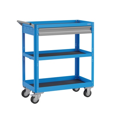 Тележка открытая, 3 полки, ящик PLC 9508.1-К Верстакофф ® 133144