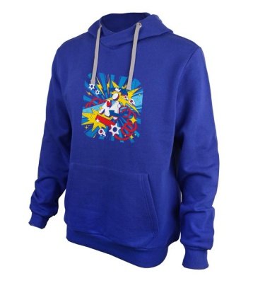 Трикотажное пуловер-худи "МАСТАК", 80% хлопок, 20% полиэстер р. XXXXL, синий/принт МАСТАК ADT-202403XXXXL