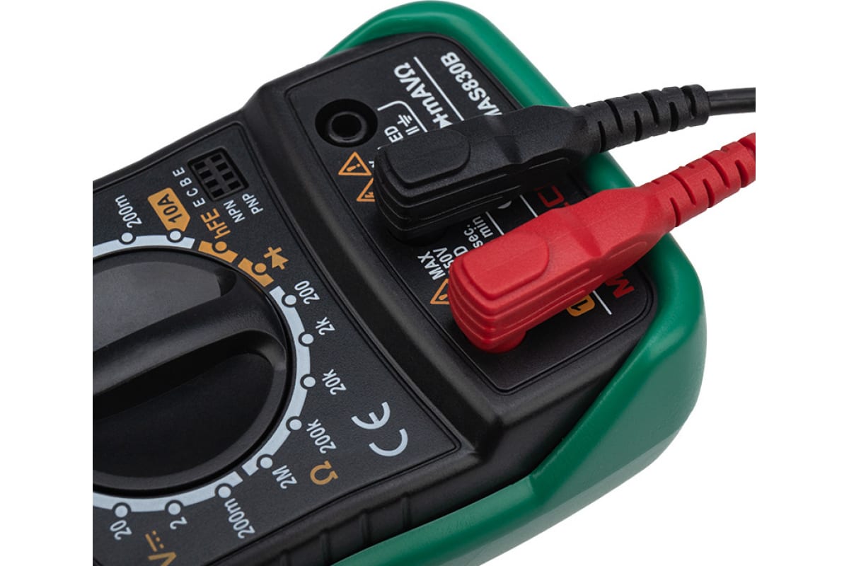 Мультиметр цифровой, обрезиненный корпус MASTECH MAS830B