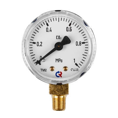 Манометр 1/8", 50 мм, 1,0 МПа, радиальный, углекислота РОСМА 001.050.914