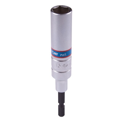 Головка для шуруповерта шестигранная 1/4", 13 мм, L = 110 мм KING TONY 76C1113M