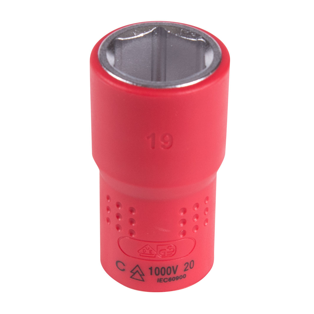 Головка торцевая диэлектрическая шестигранная 1/2", 19 мм KING TONY 4335VE19M