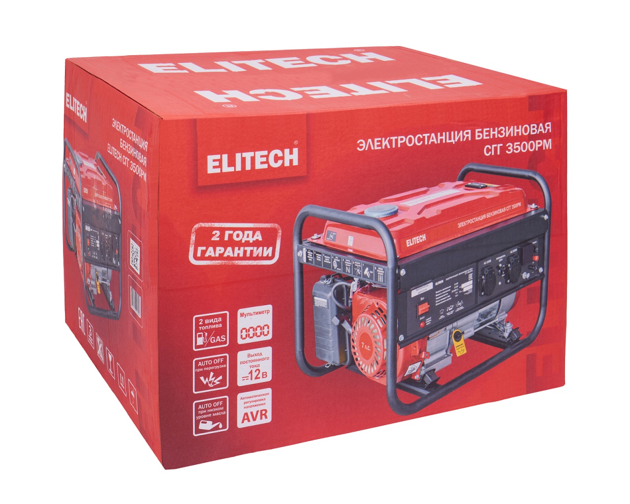 Бензогенератор, 2,8 кВт ELITECH СГГ 3500РМ