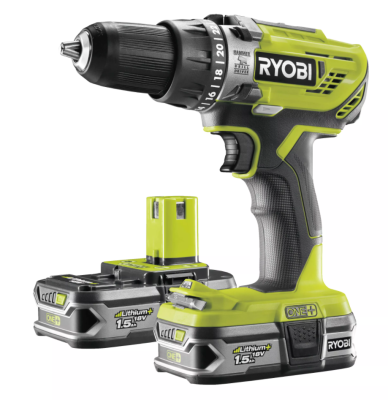 Аккумуляторная дрель-шуруповерт, ударная, ONE+,18В RYOBI R18PD3-215S