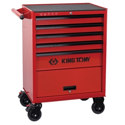 Тележка инструментальная, 5 выдвижных ящиков и отсек, "CLASSIС" KING TONY 87432-5U