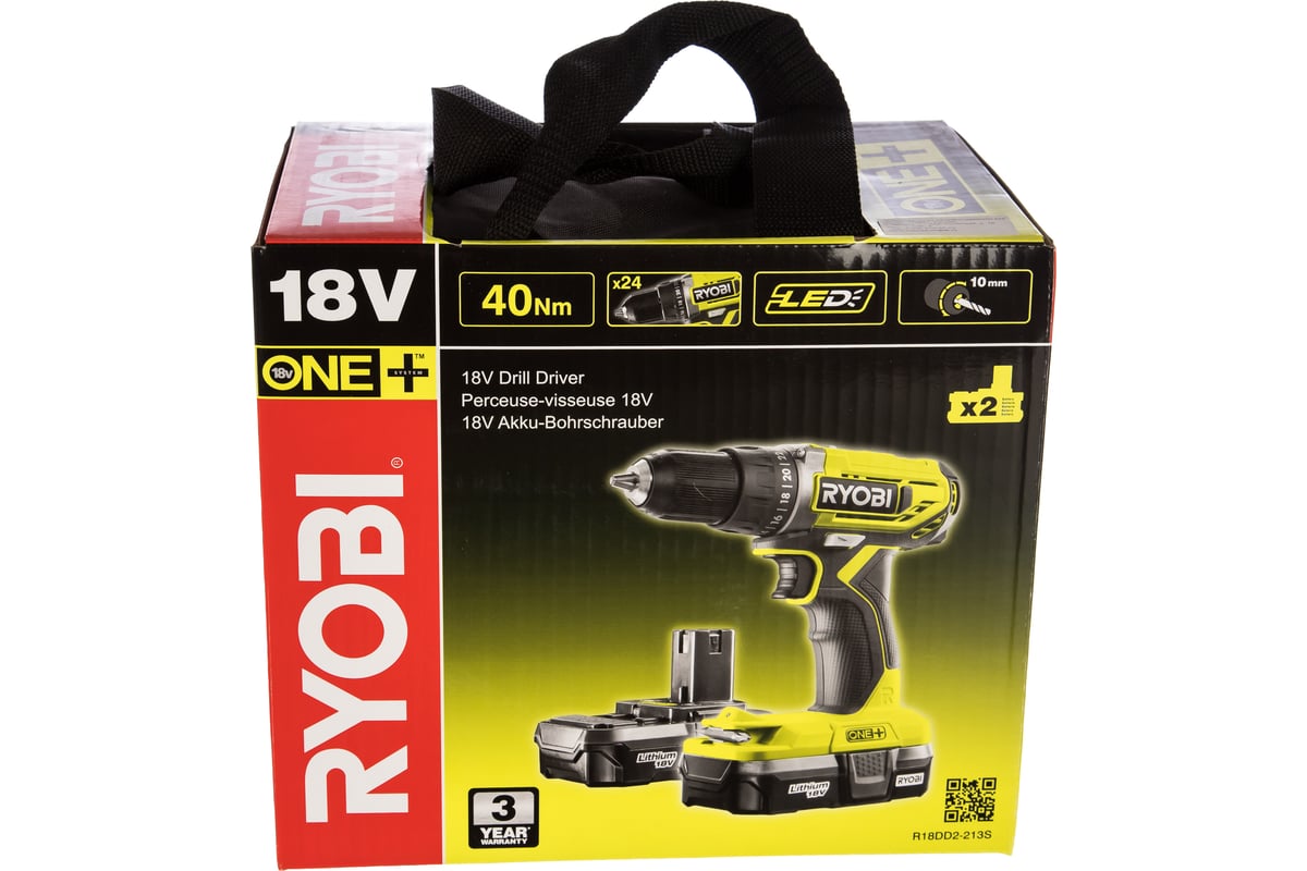 Аккумуляторная дрель-шуруповерт ONE+,18В RYOBI R18DD2-213S