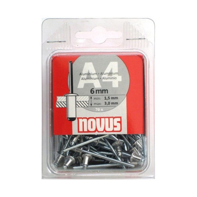 Набор заклепок алюминиевых, 4,0 х 6 мм, 70 шт NOVUS 045-0031