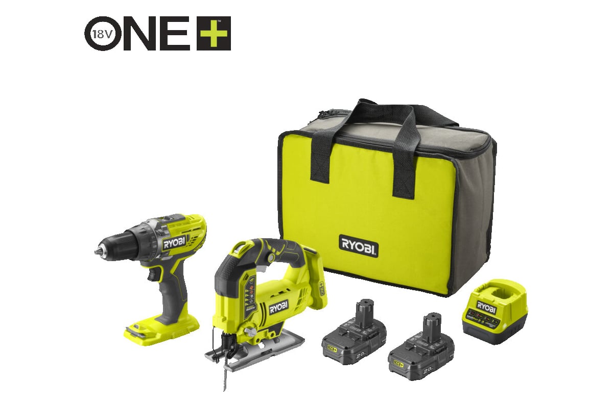Набор аккумуляторного инструмента, 5 предметов RYOBI R18DDJS-220S