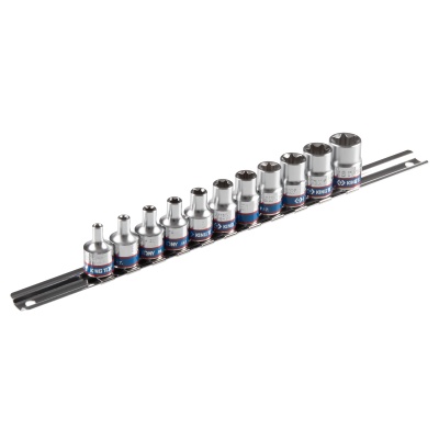 Набор торцевых головок 3/8", TORX Е-стандарт, E4-E18, 11 предметов KING TONY 3121PR