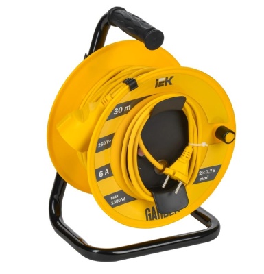 Удлинитель на катушке"Garden" 30 м, 6 А IEK GD-KP40-06-01-30