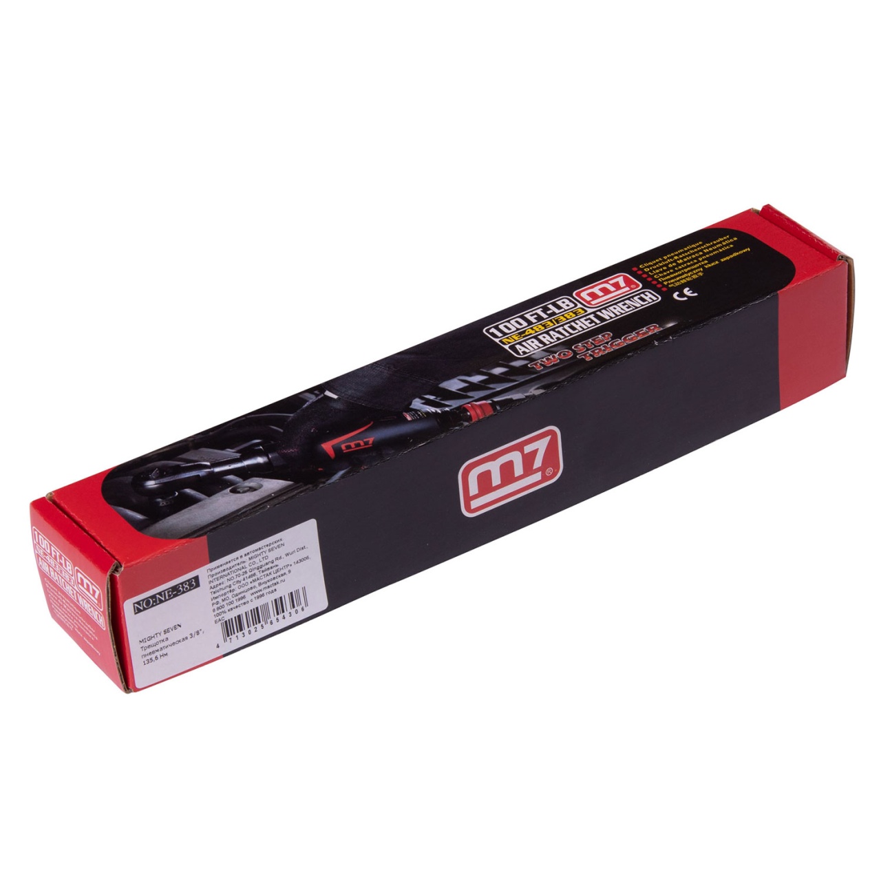 Трещотка пневматическая 3/8", 135 Нм MIGHTY SEVEN NE-383