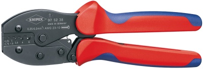 Кримпер храповичный для обжима изолированных наконечников PreciForce, 220 мм KNIPEX KN-975238