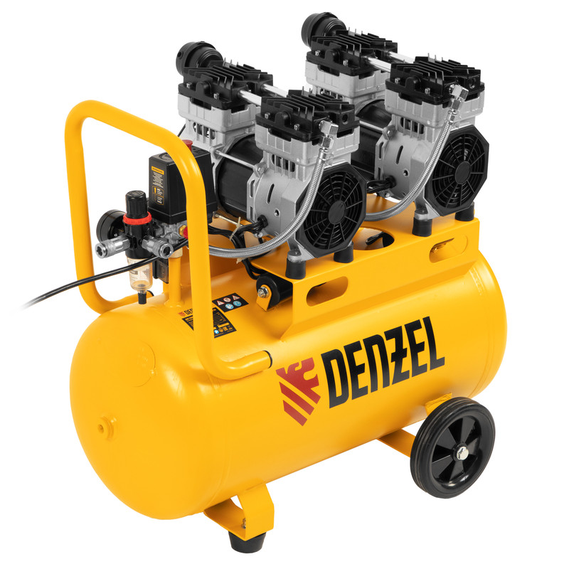 Компрессор поршневой DLS 1500/50, коаксиальный, безмаслянный DENZEL 58027