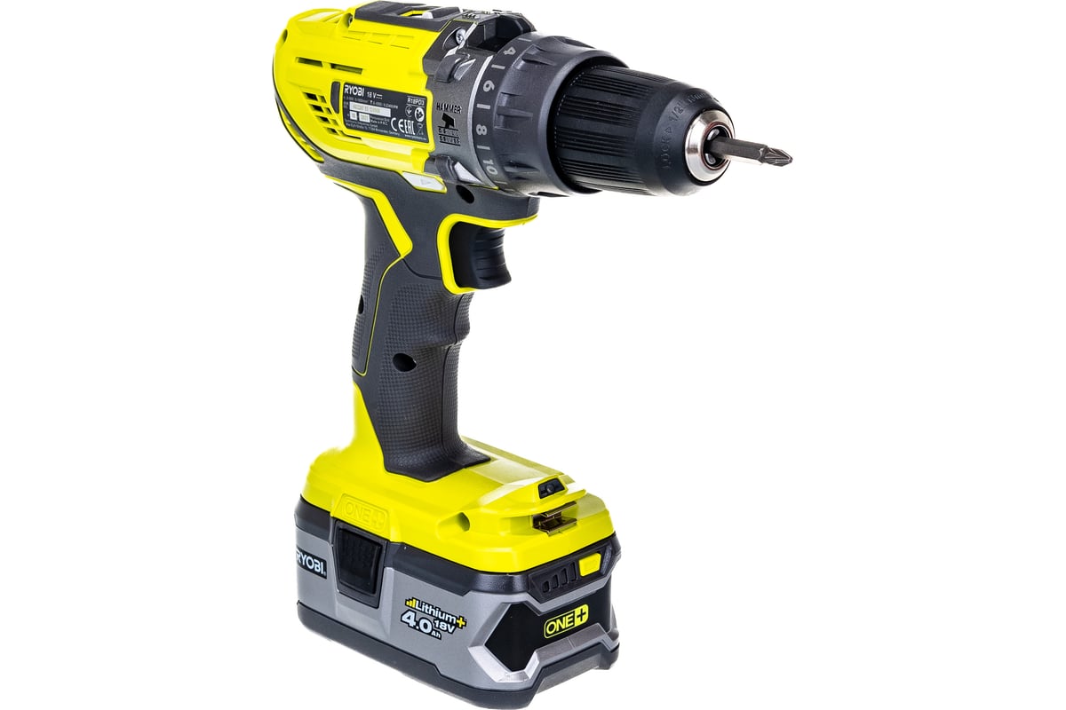 Аккумуляторная дрель-шуруповерт, ударная, ONE+,18В RYOBI R18PD3-242S