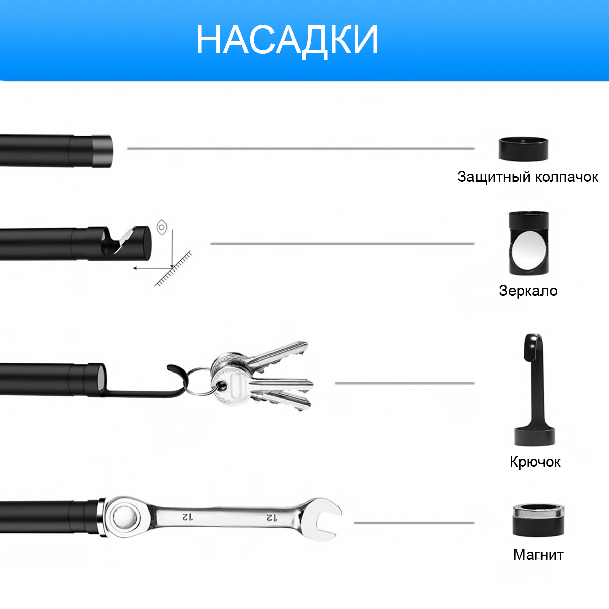 Видеоэндоскоп, 12 мм ICARTOOL IC-V109
