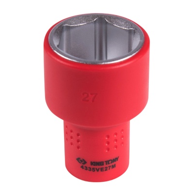 Головка торцевая диэлектрическая шестигранная 1/2", 27 мм KING TONY 4335VE27M