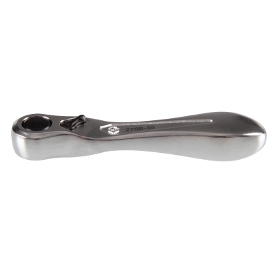 Трещотка 1/4", 88 мм, 60 зубцов, флажковая, для вставок (бит) KING TONY 276B-0225