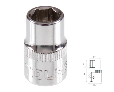 Головка торцевая стандартная шестигранная 3/8", 11 мм TOLSEN TT16311