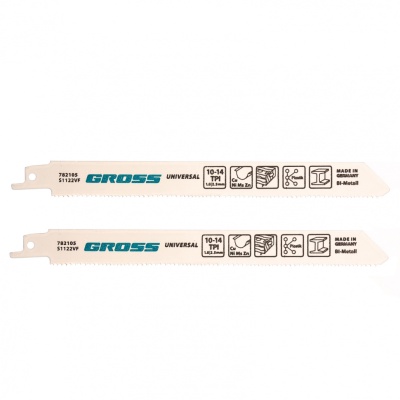 Набор пилок для сабельной пилы S1122VF, 2 предмета GROSS 782105