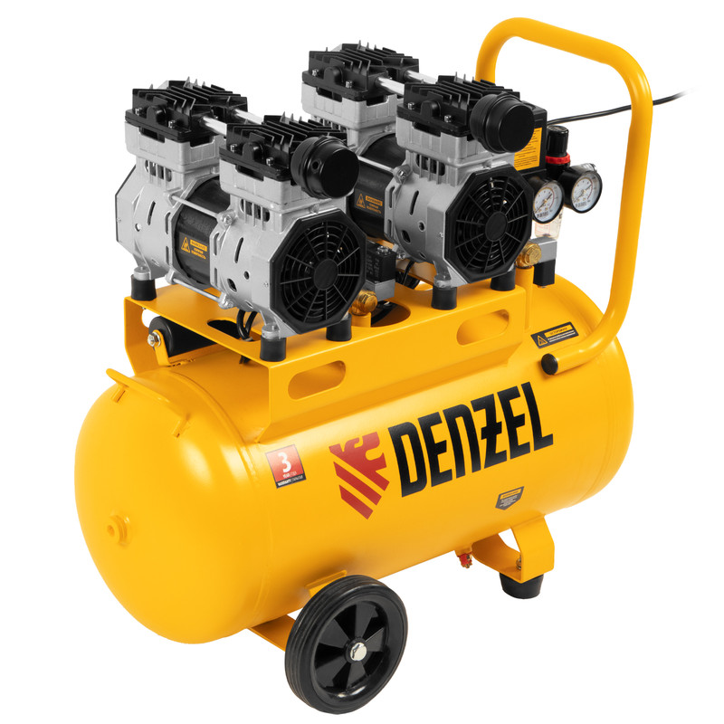 Компрессор поршневой DLS 1500/50, коаксиальный, безмаслянный DENZEL 58027