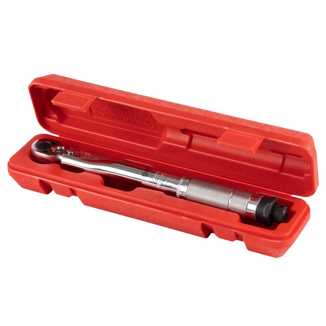 Ключ динамометрический 1/4", 2-24 Нм, в пластиковом кейсе МАСТАК 012-20024C