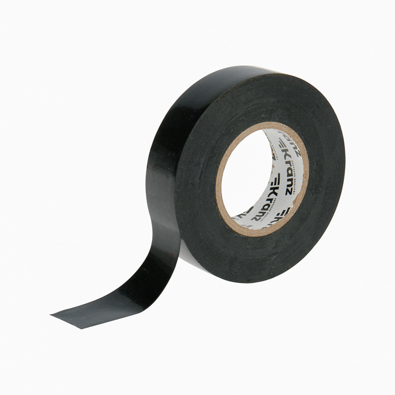 Изолента черная ПВХ, 19 мм х 20 м, профессиональная KRANZ KR-09-2806